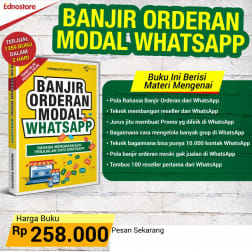 Buku "Banjir Orderan Modal Whatsapp" (Karya Hermas Puspito)
