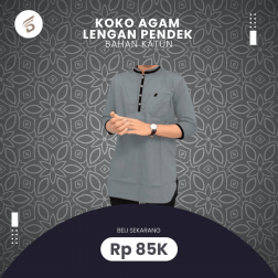 Koko Agam Lengan Pendek Katun
