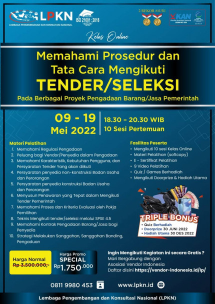 Memahami Prosedur dan Tata Cara Mengikuti Tender/Seleksi logo