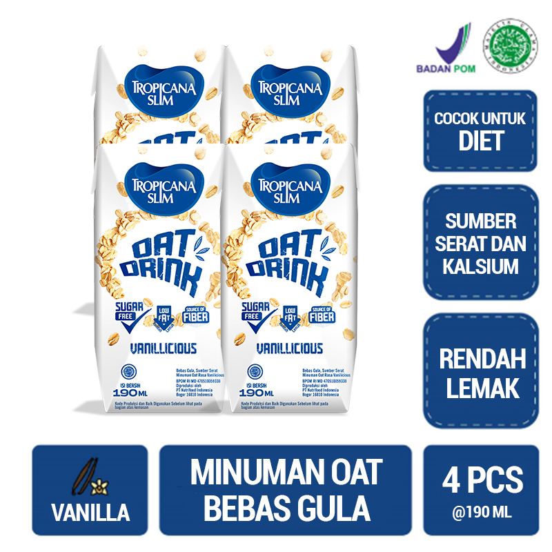 Tropicana Slim Oat Drink 190ml (RTD) x 4 pcs Nutrimart Home Delivery