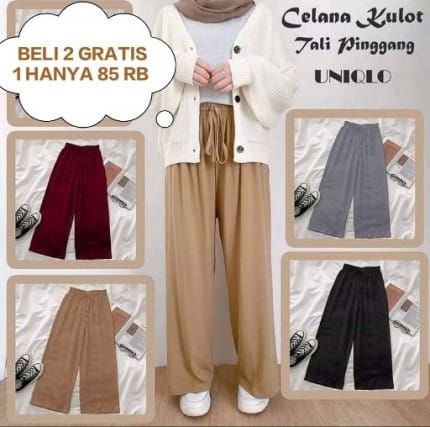 Celana Kulot  panjang bahan rayon Premium logo