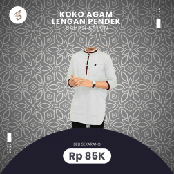 Koko Agam Lengan Pendek Katun