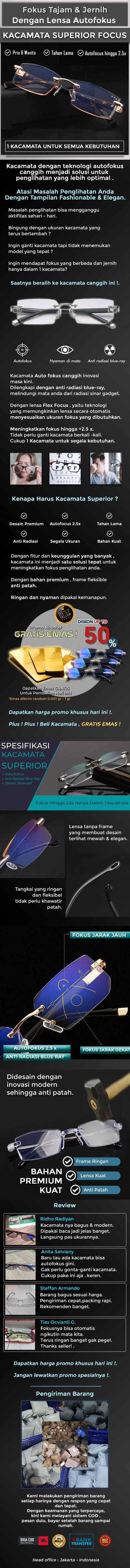 Kacamata Baca Autofocus Blueray Ge logo