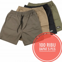Promo paket isi 5 Celana pendek boardshort logo