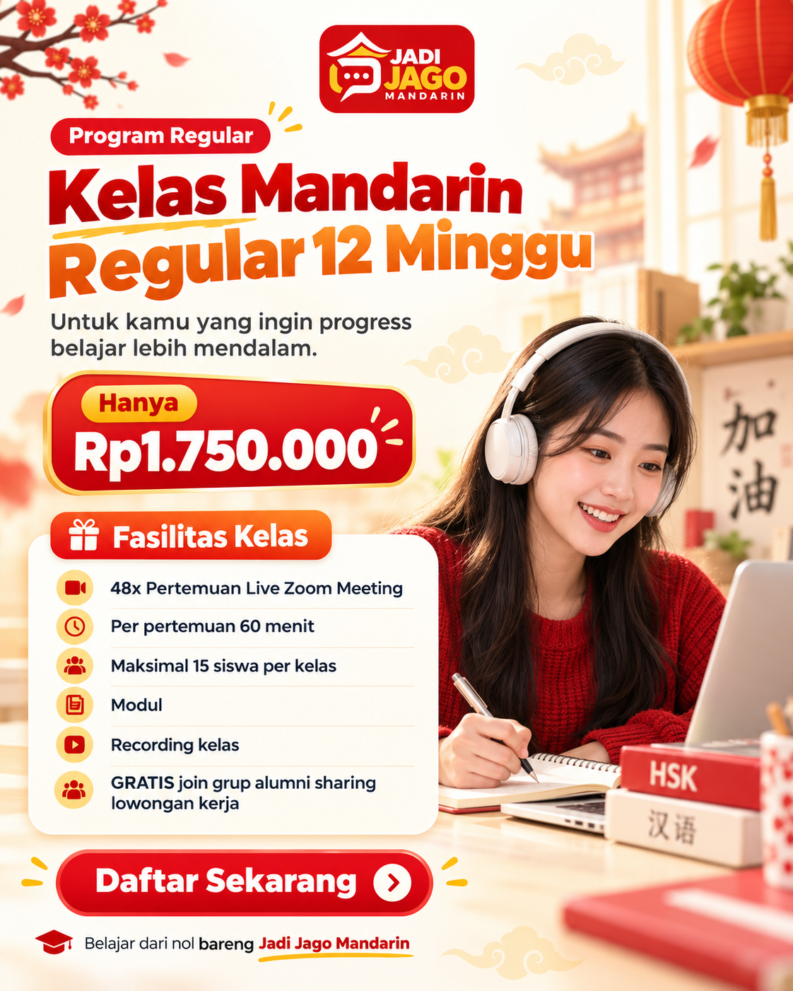 (Jadi Jago Mandarin) Mandarin Online Regular 12 Minggu logo