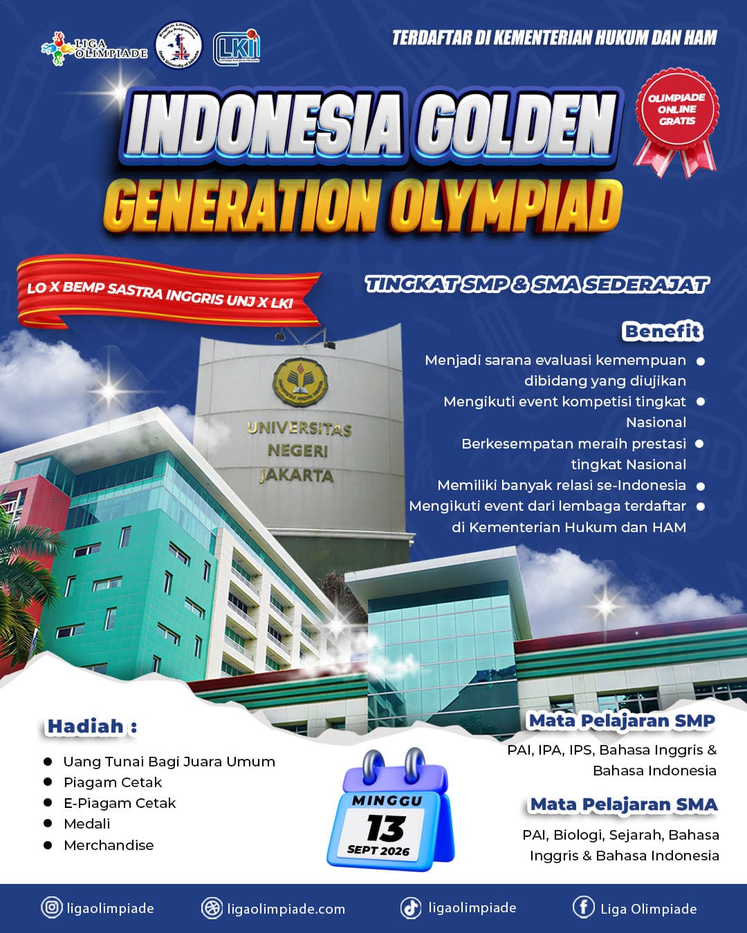 INDONESIA GOLDEN GENERATION OLYMPIAD 2026 logo