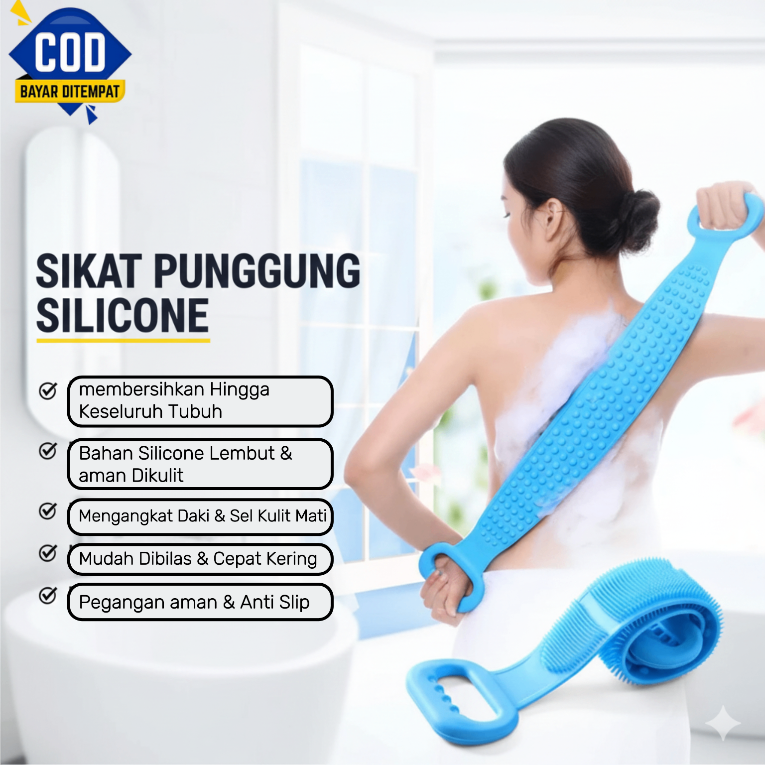 Sikat Punggung Silicone Beli 1 Dapat 3 Bisa COD | YT SA logo
