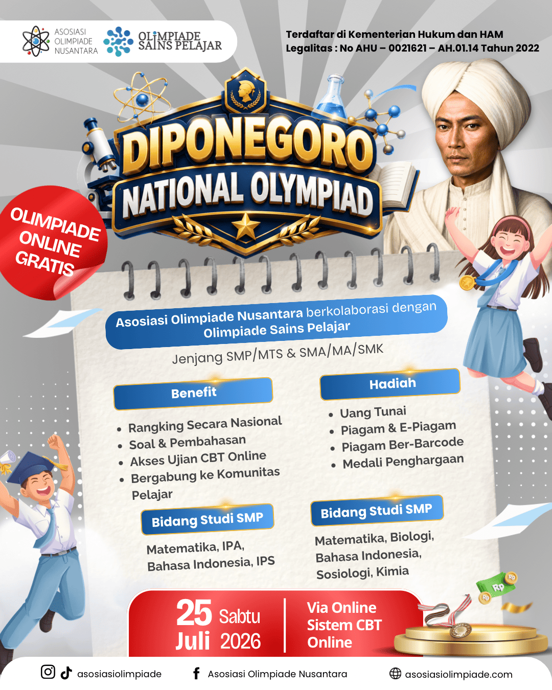 DIPONEGORO NATIONAL OLYMPIAD - AON X OSP (25 JULI 2026) logo