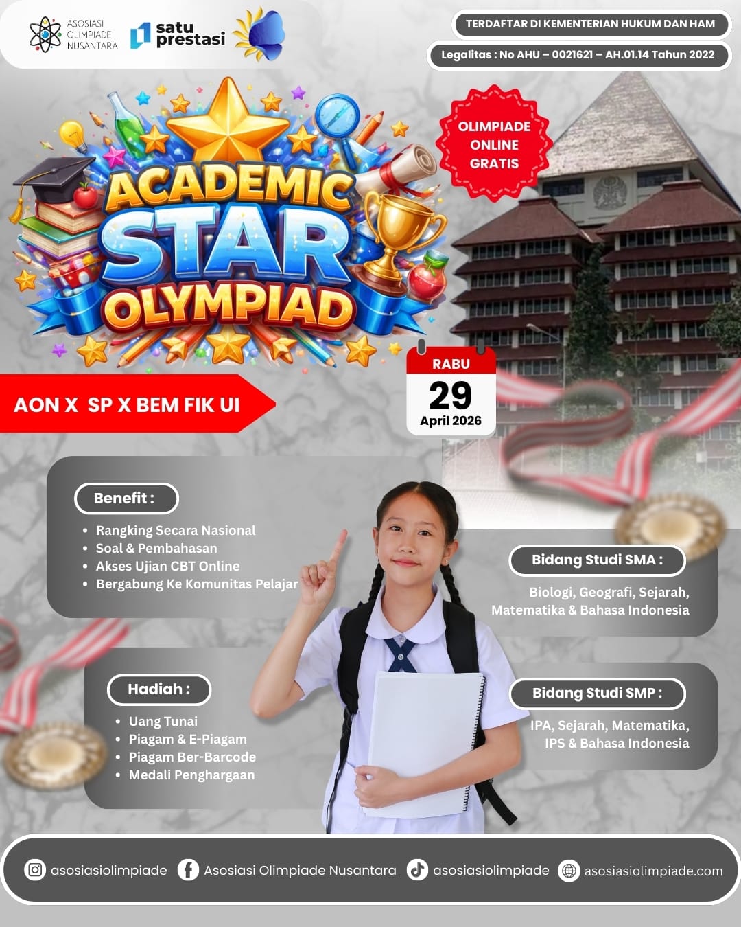 ACADEMIC STAR OLYMPIAD - AON X SP X BEM FIK UI (29 APRIL 2026) logo
