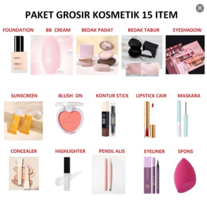 Set Makeup 15 item Bpom logo