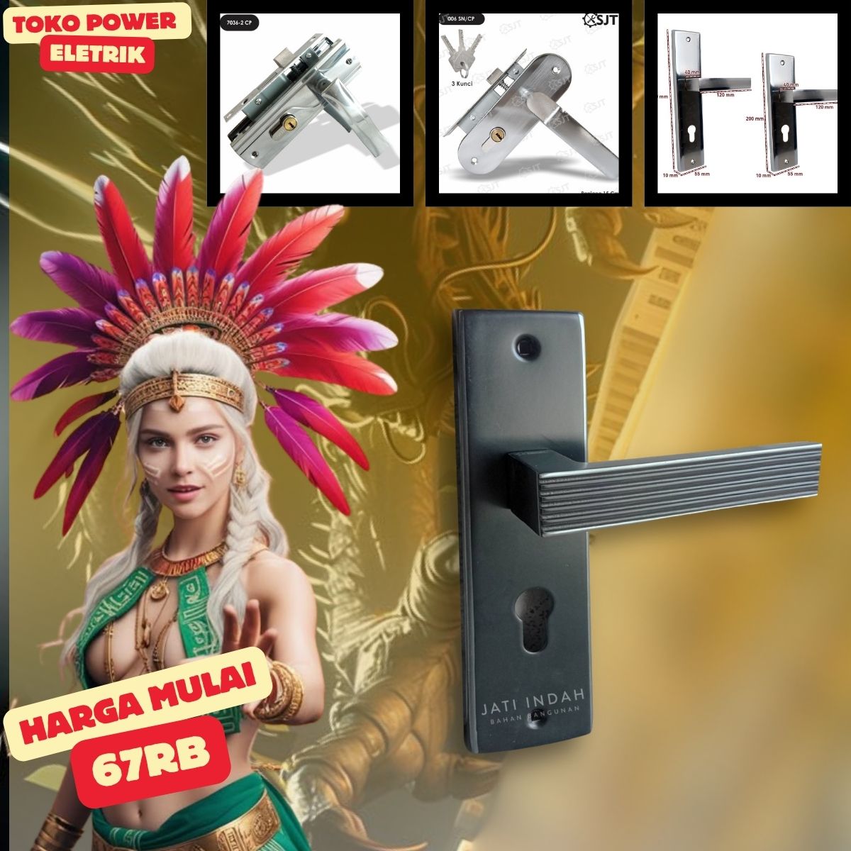 MERK SLOT HANDLE PINTU DAN JENDELA SLIDE