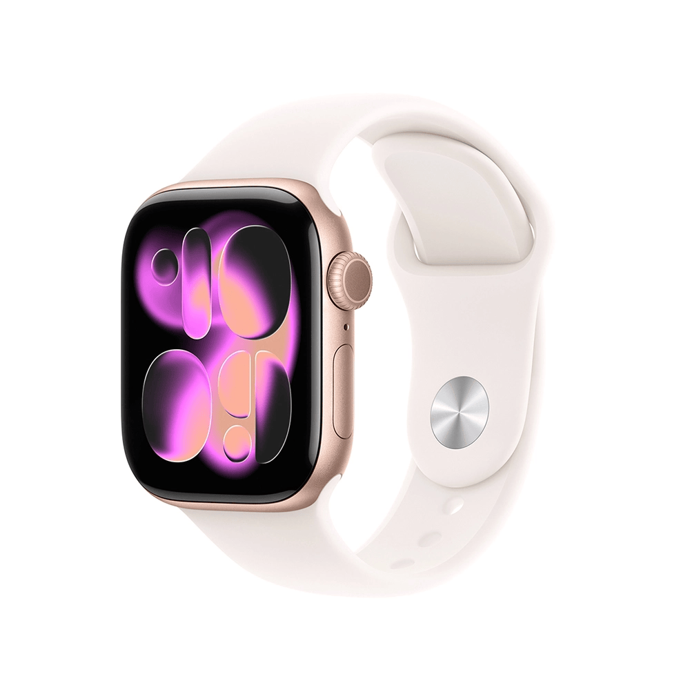 Apple Watch Series 11 46 mm - Alumunium - Rose Gold / Light Blush Sport Band logo