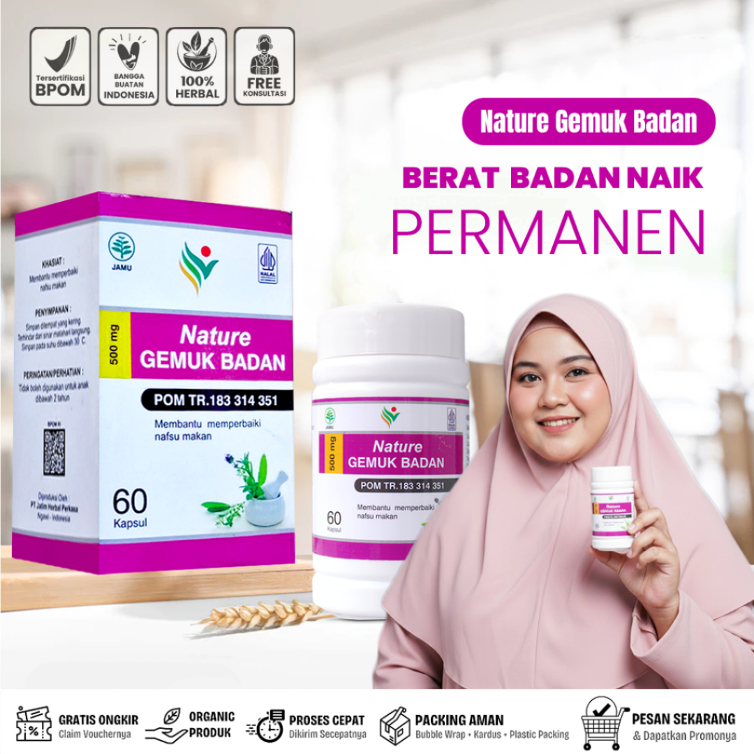 Kapsul Gemuk Nature BPOM logo