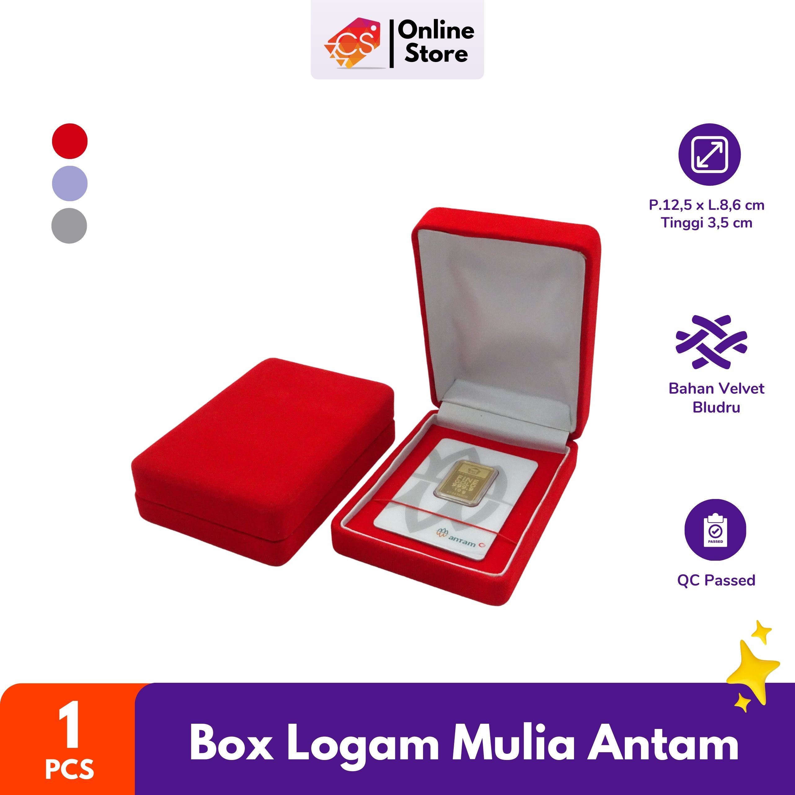 Kotak Logam Mulia Bludru
