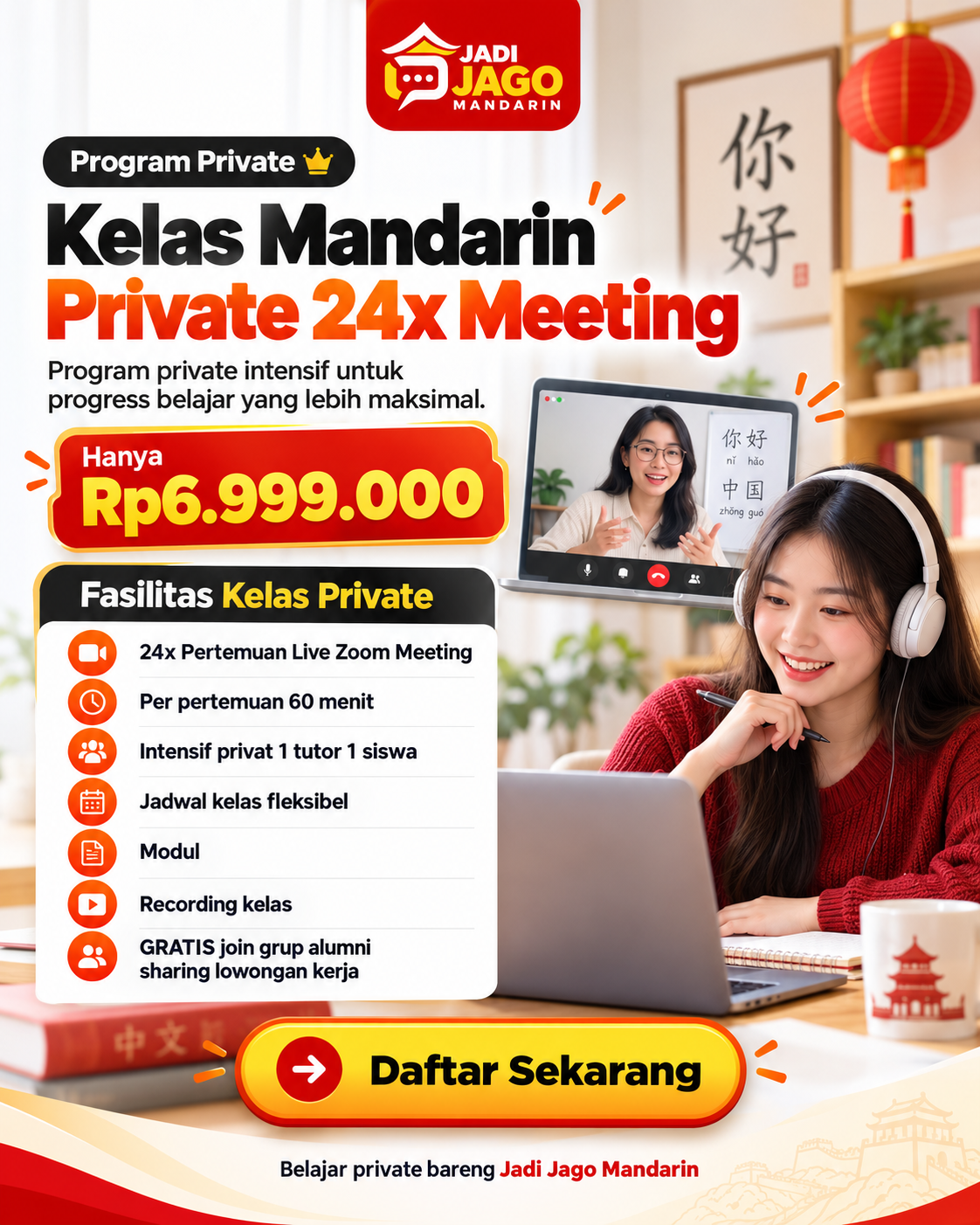 (Jadi Jago Mandarin) Mandarin Private 24x Meeting logo