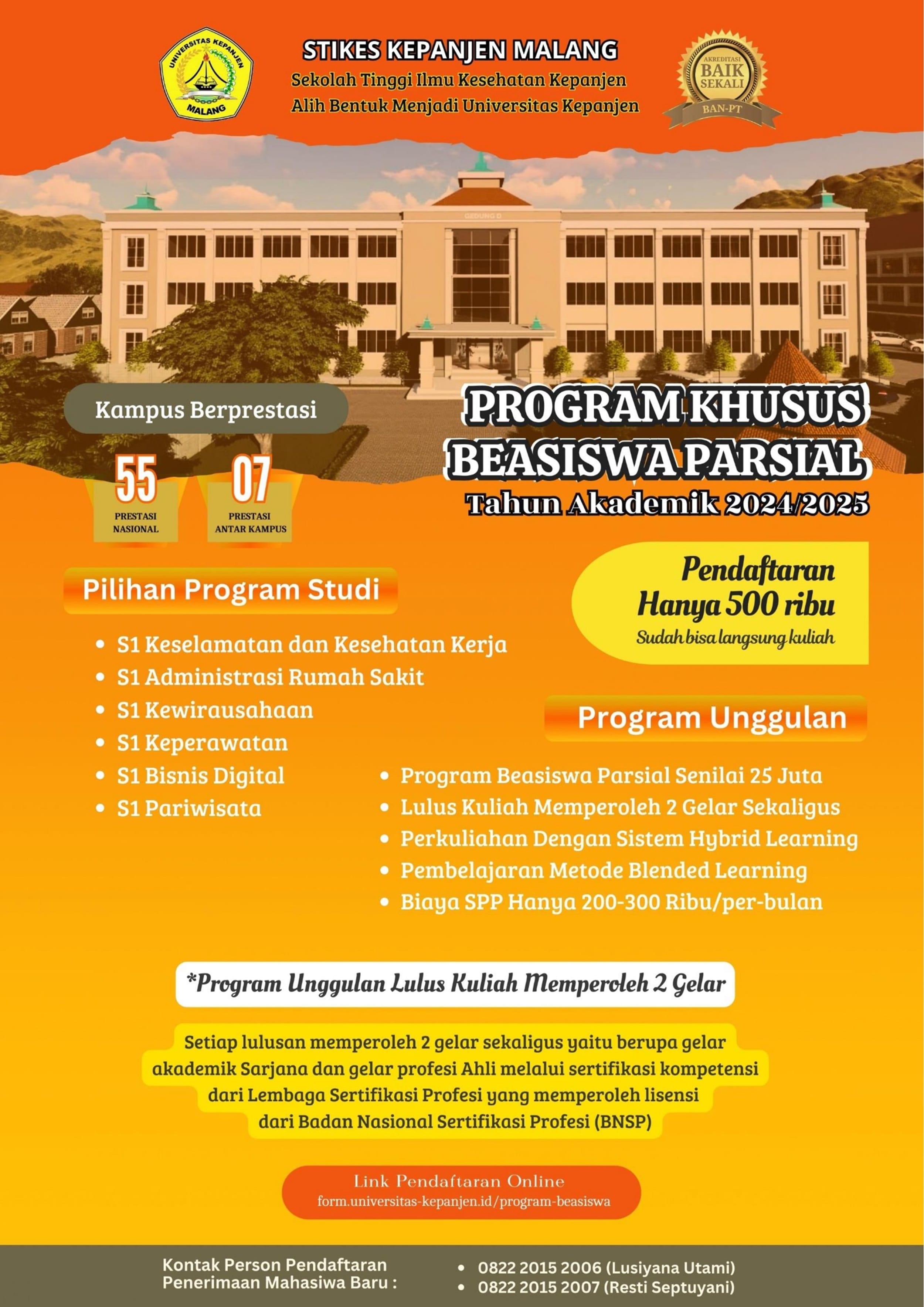 Program Khusus Beasiswa Parsial Universitas Kepanjen Malang (Kampus Kesehatan Pilihan Terbaik) logo