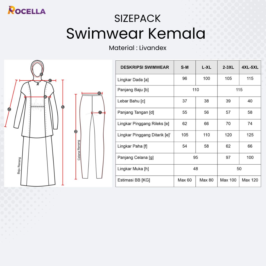 Swimwear Kemala [FREE Kacamata Renang]