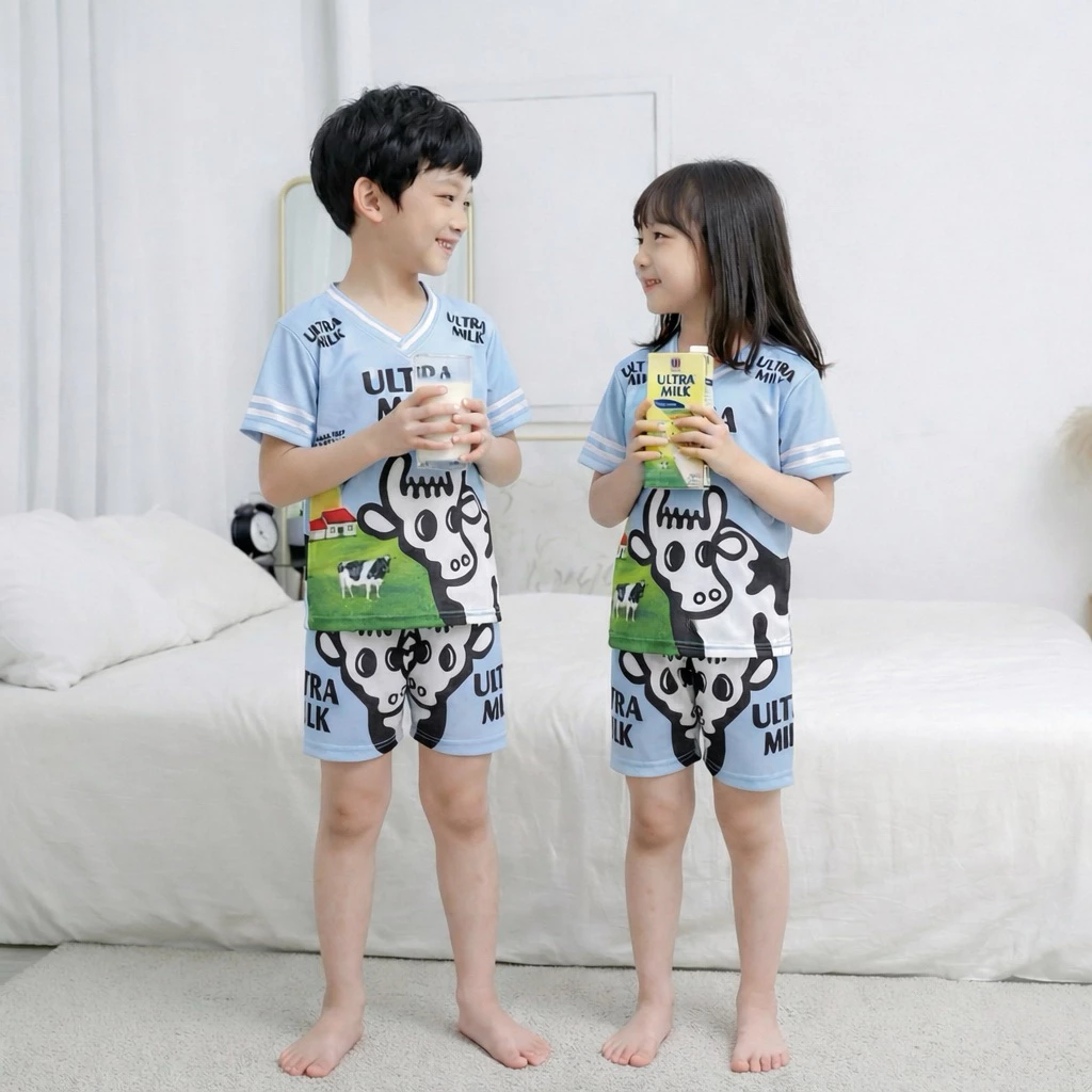 Baju Stelan Anak Lucu Laki-Laki dan Prempuan - LD