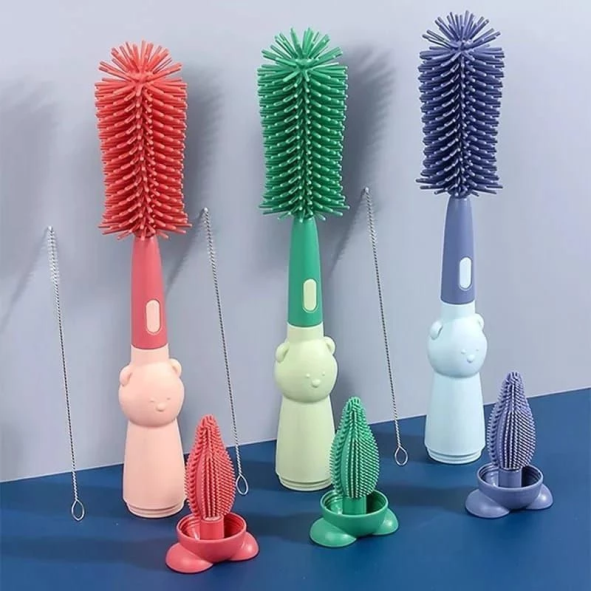 3-in-1 Silicone Baby Bottle Brush