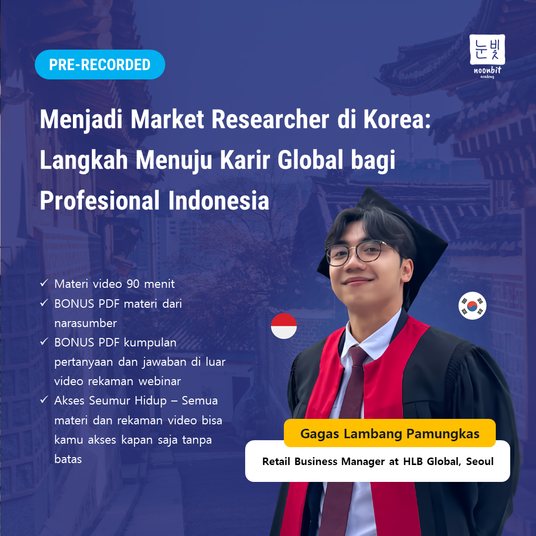 [Materi Video + PDF] BUNDLING: Bahasa Korea untuk Pemula (Level 1-4) + Webinar Kerja ke Korea