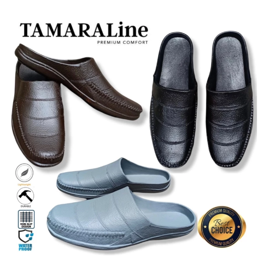 Sandal Sepatu Selop Karet Pria logo