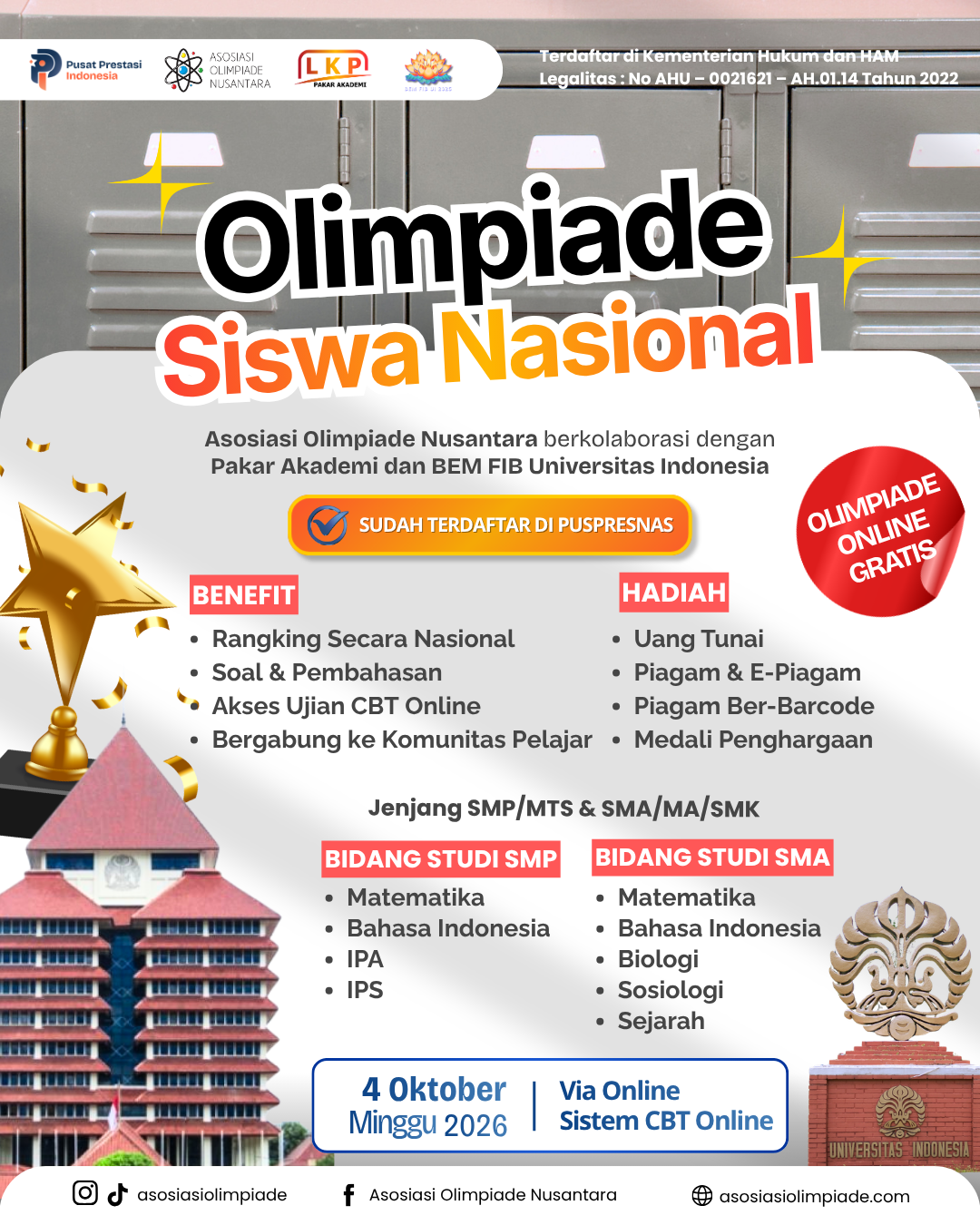 OLIMPIADE SISWA NASIONAL - AON X LKP X BEM FIB UI ( 4 OKTOBER 2026) logo
