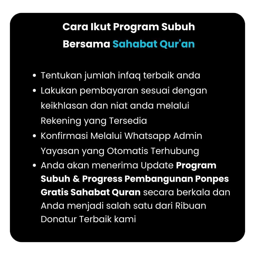 PROGRAM SUBUH BERSAMA SQPEDULI SAHABAT QURAN BG