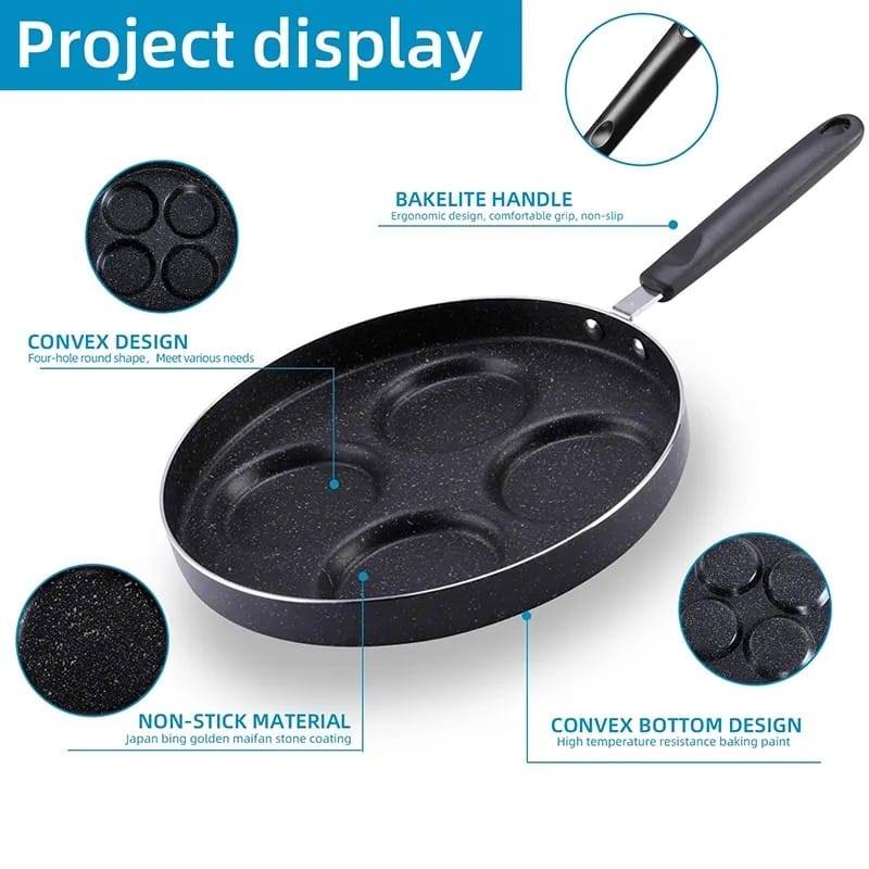 Teflon 4 Lubang Anti Lengket Bundar ⚡