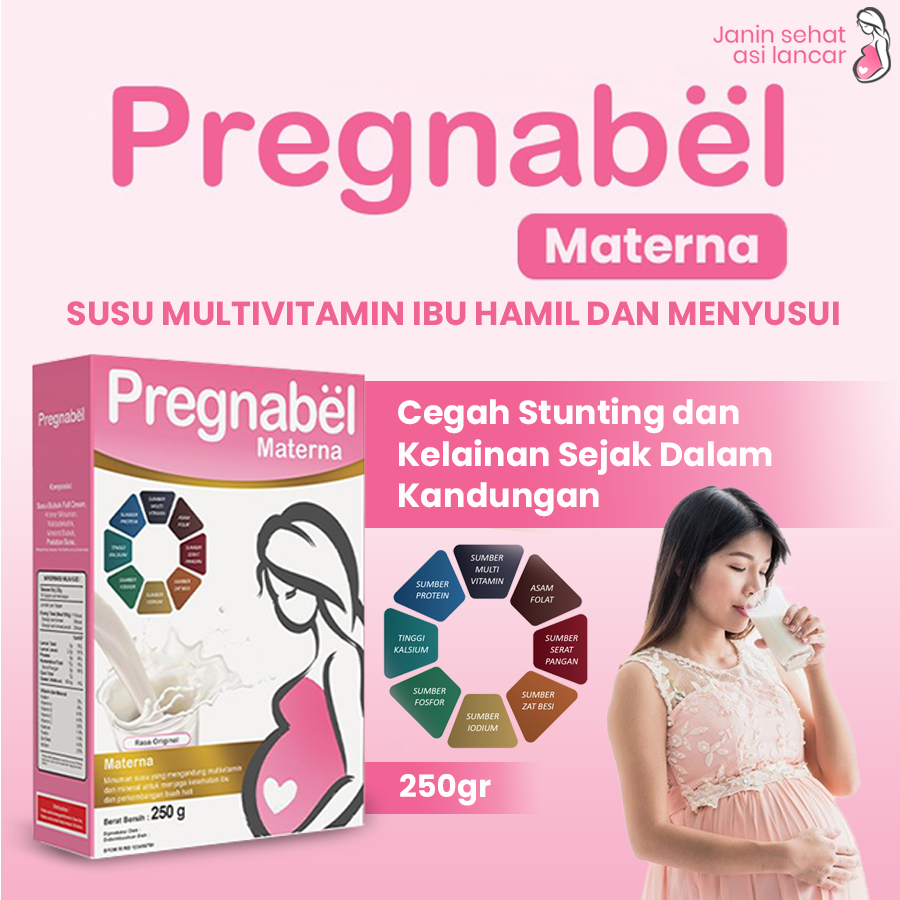 Pregnabel Materna - Susu Ibu Hamil Cegah Stunting & Kelainan Sejak Dalam Kandungan BPOM dan Halal logo