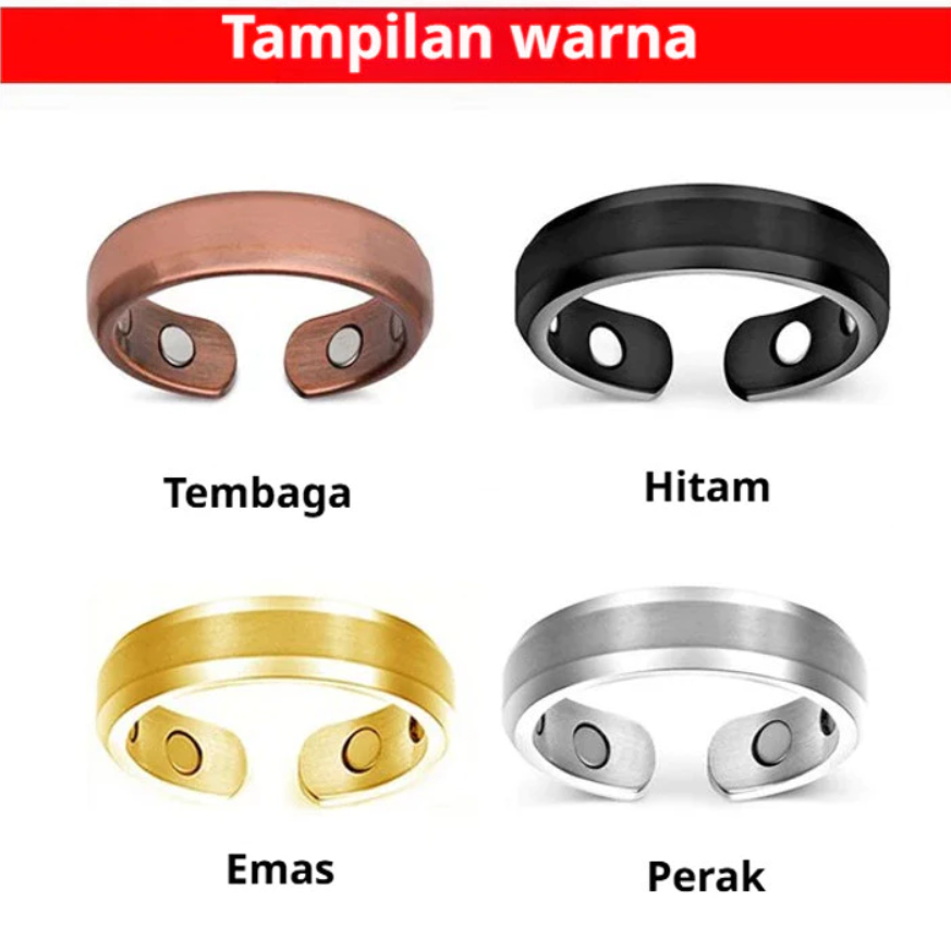 ENER ( Cincin Magnet Terapi Kesehatan Pijat Jari Titanium Premium) FB