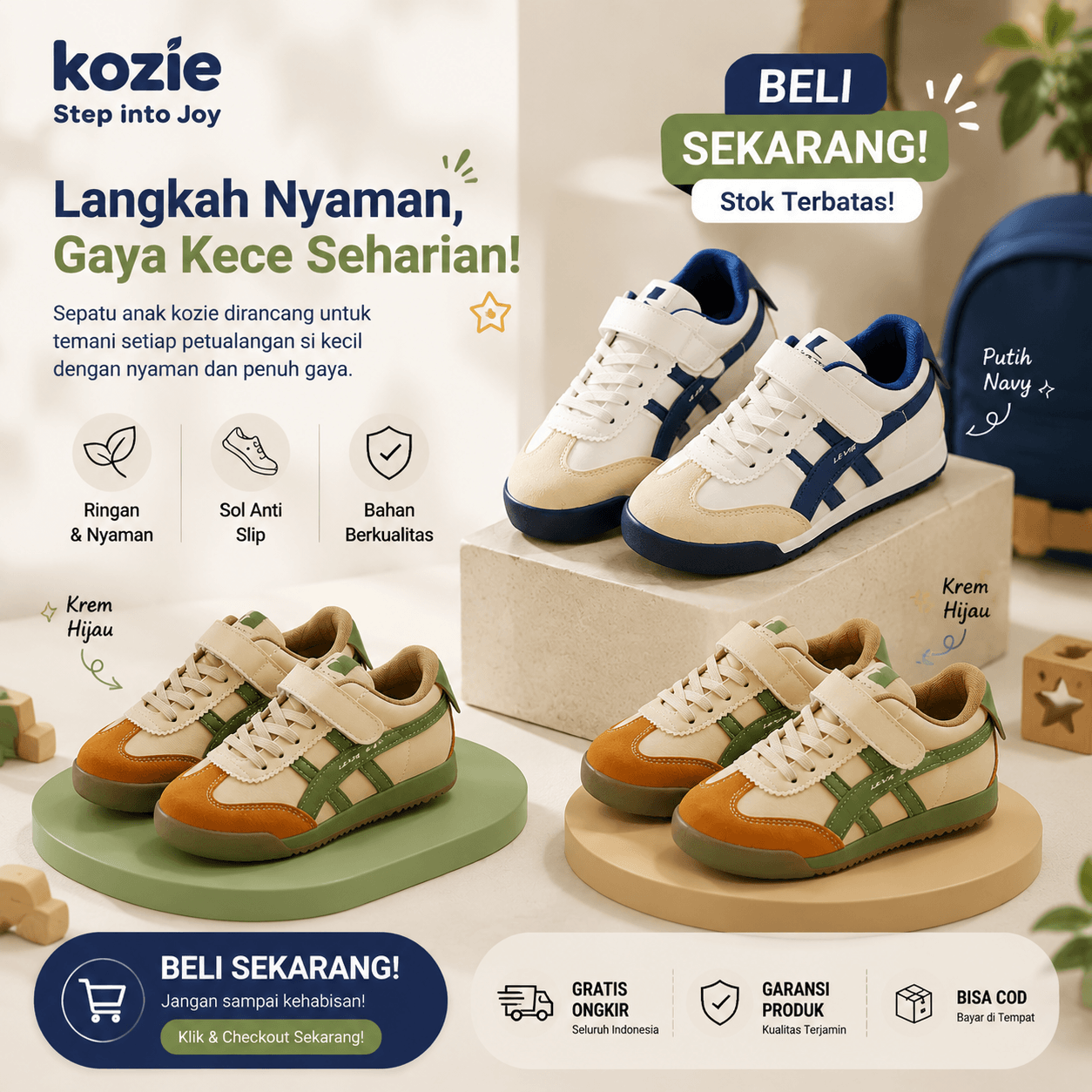 Sepatu Anak Anak Kozie logo