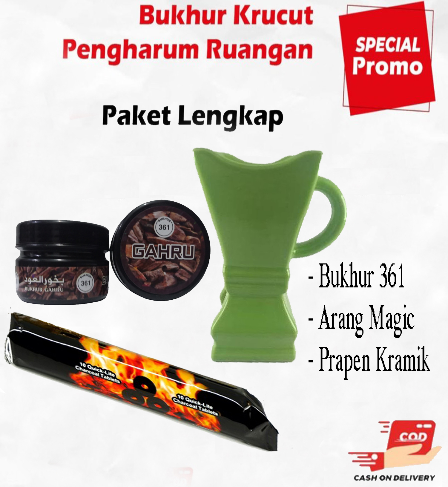 Paket Dupa Bukhur Buhur 361 Tungku Kramik Arang Magic