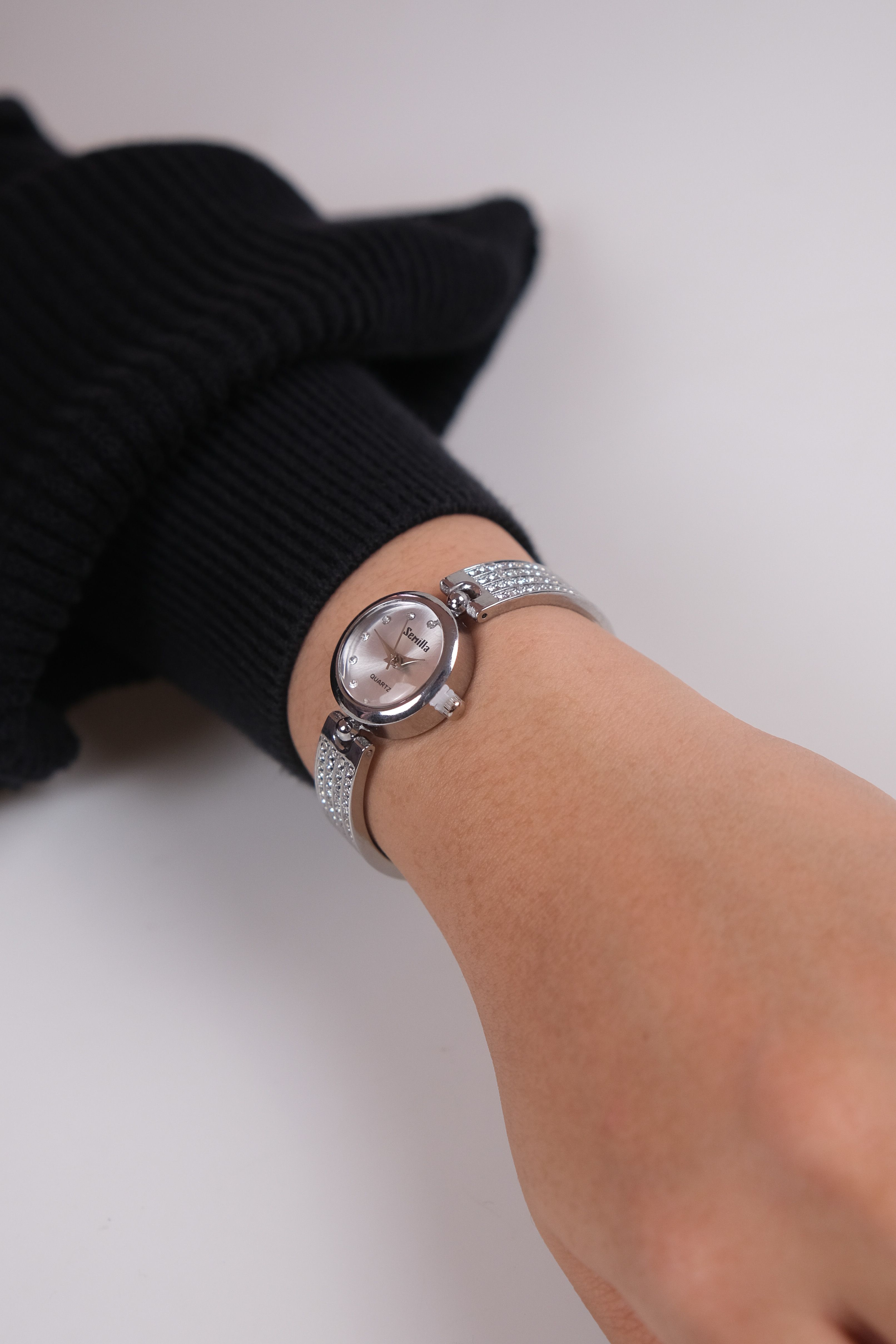 JAM TANGAN SEMILLA GELANG SWAROVSKI BULAT MEWAH