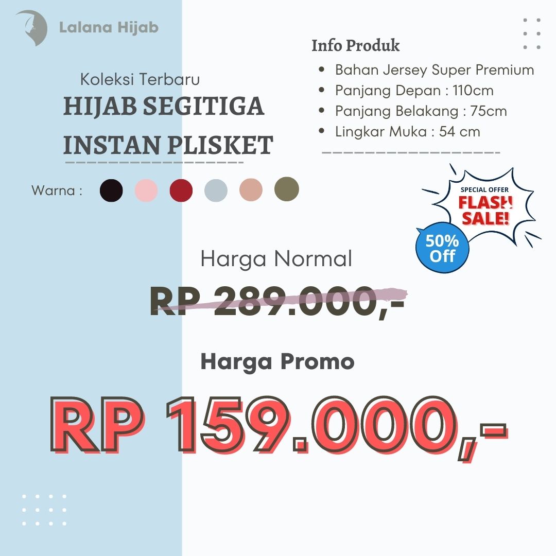 HIJAB SEGITIGA INSTAN PLISKET