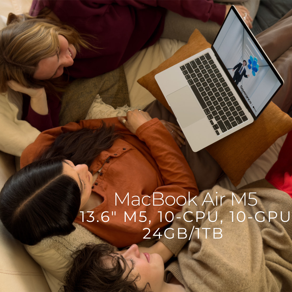 MacBook Air (13.6 inci, M5, 2026) 10C CPU, 10C GPU, 24GB Memory 1TB Storage logo
