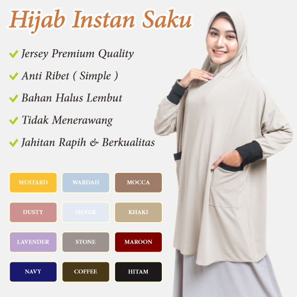 Detail Hijab Saku