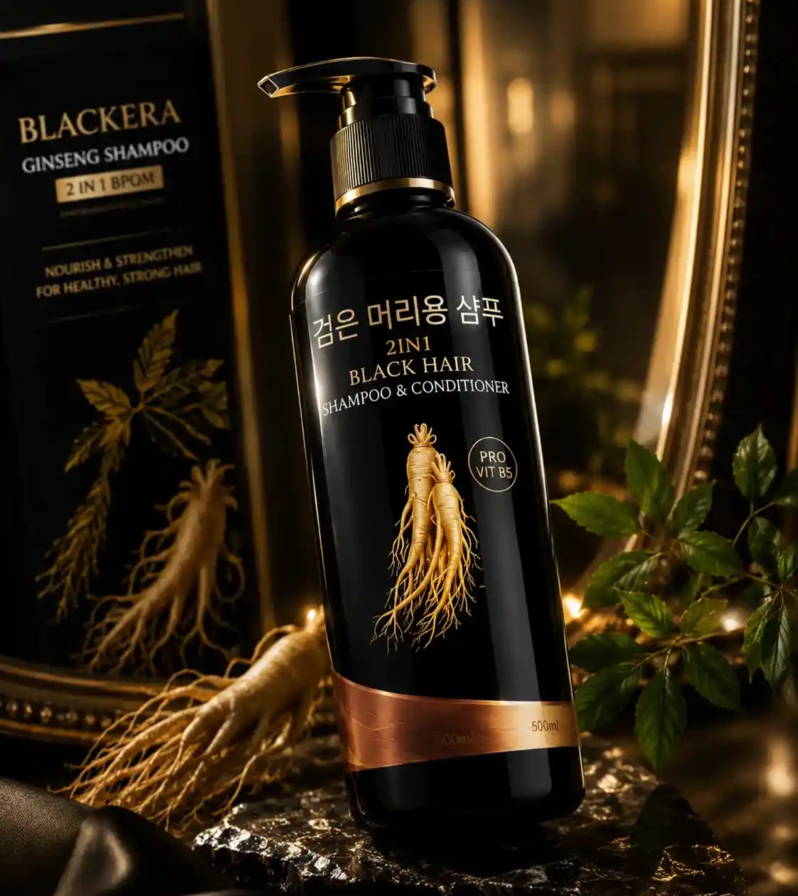 Blackera Ginseng Shampo 2 In 1 BPOM HR77-1119 Baru logo