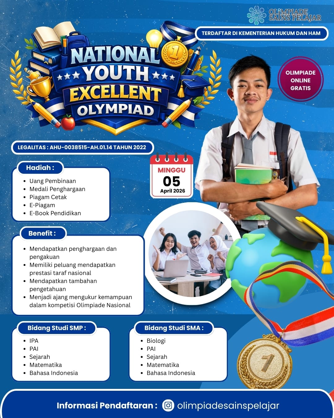 NATIONAL YOUTH EXCELLENT OLYMPIAD - 5 APRIL 2026 OSP logo
