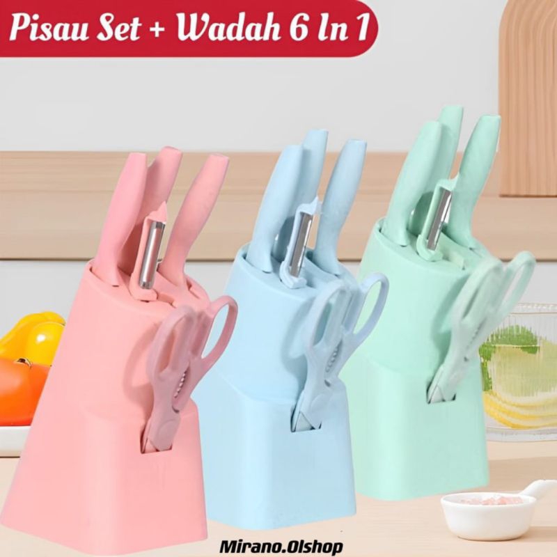 Pisau Dapur Set 6 In 1 ⚡ logo
