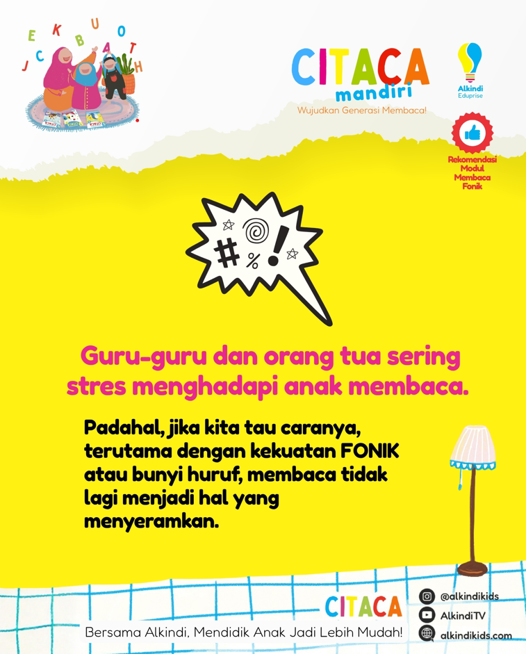 Citaca Mandiri – Belajar Membaca Anak Tanpa Mengeja | Cepat Lancar + Video Panduan