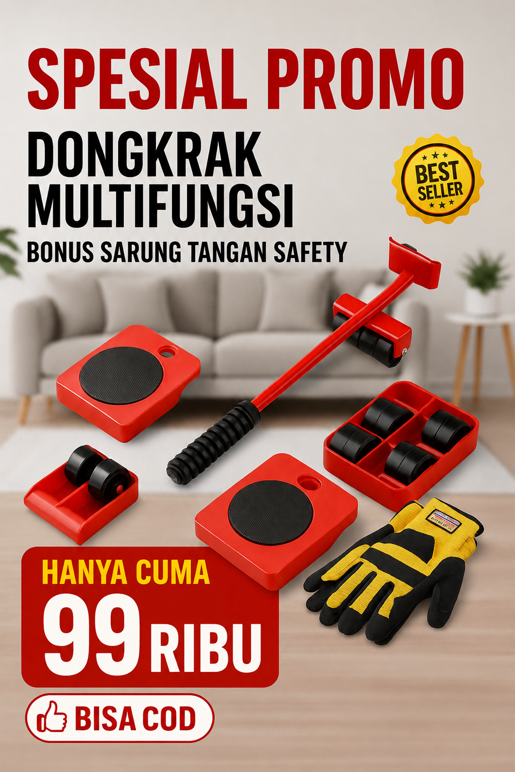 Alat Bantu Angkat Berat Multifungsi Bonus Sarung Tangan Safety Bisa COD | YT-SHR logo