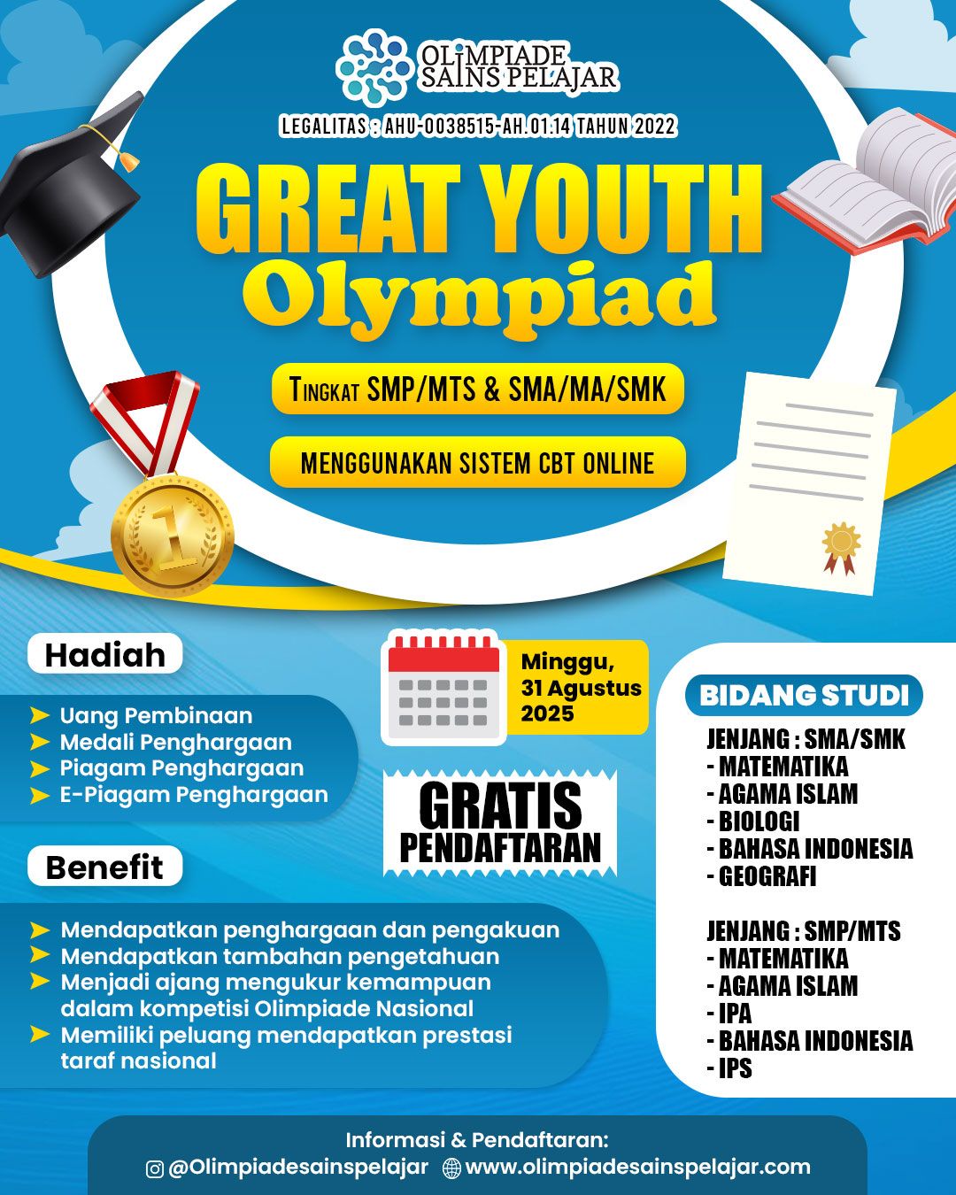 GREAT YOUTH OLYMPIAD -  31 AGUSTUS 2025 OSP logo