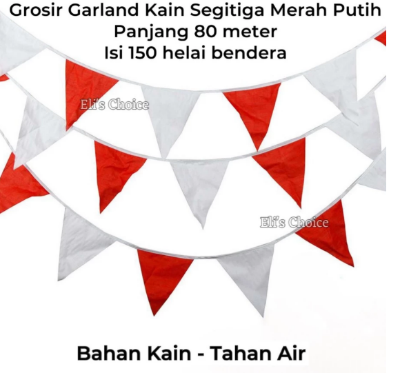 Bendera merah putih 80M NEW logo
