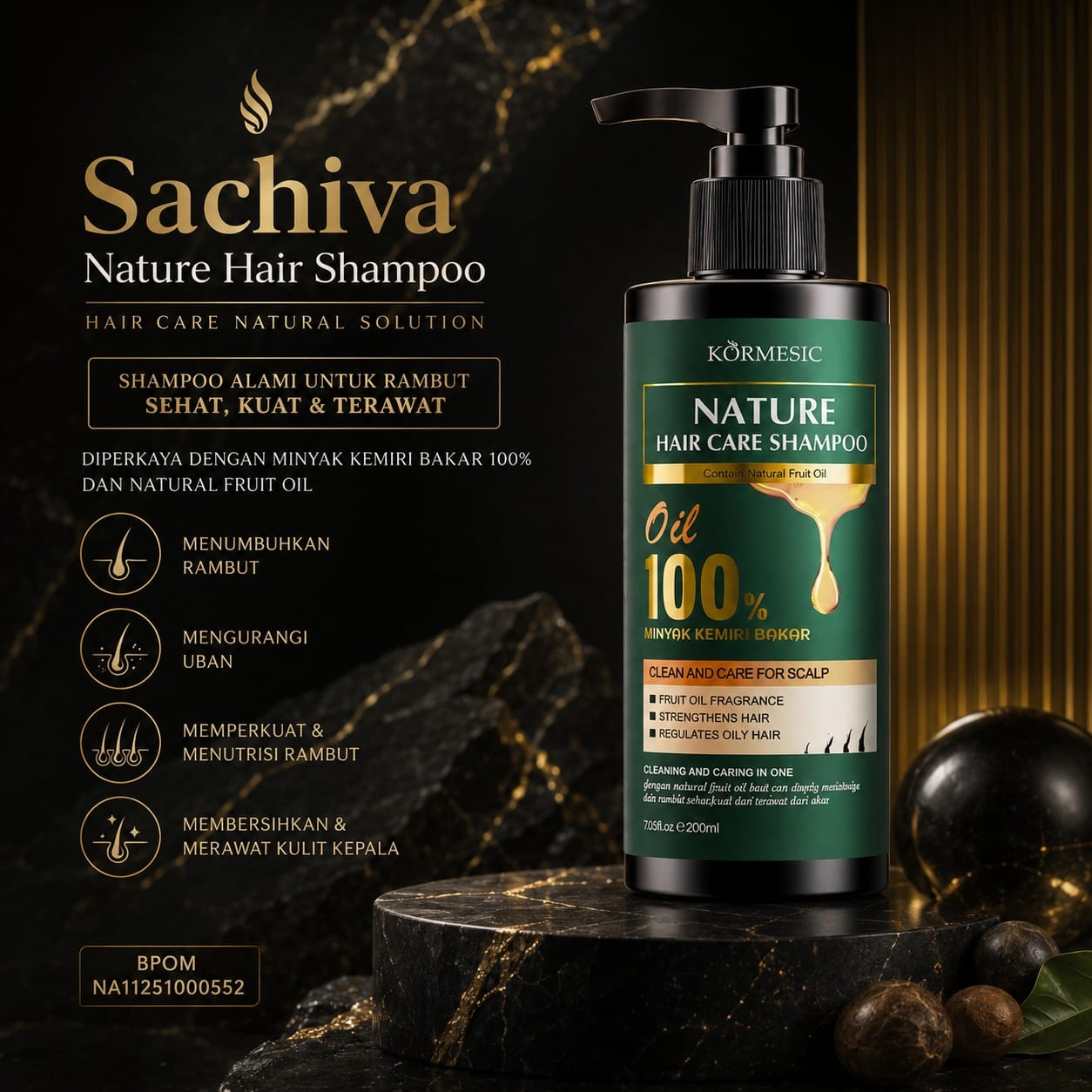 Sachiva Nature Hair Shampoo BPOM HR62-J1 logo