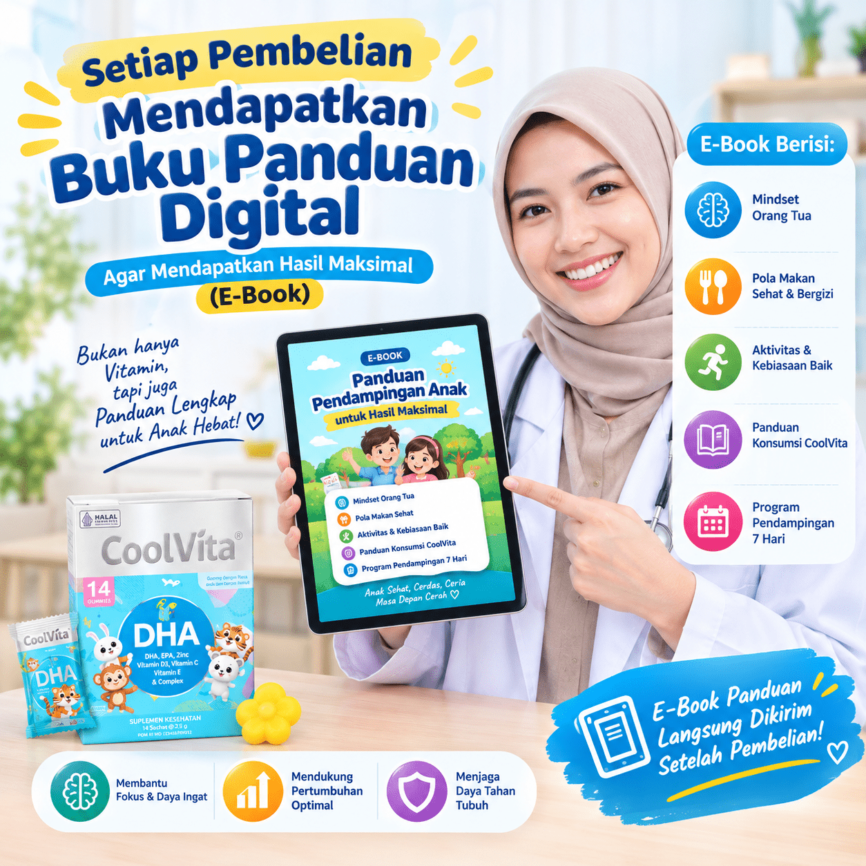 101 Vitamin Otak Anak CooIvita DHA