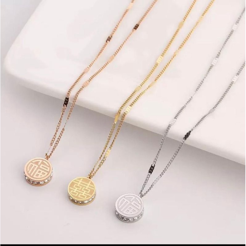 Kalung Titanium Anti Karat💰 logo