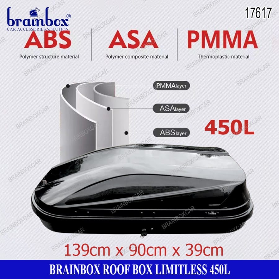 Autocarepro Roof Box Limitless 450L Kotak Bagasi Atas Atap Mobil