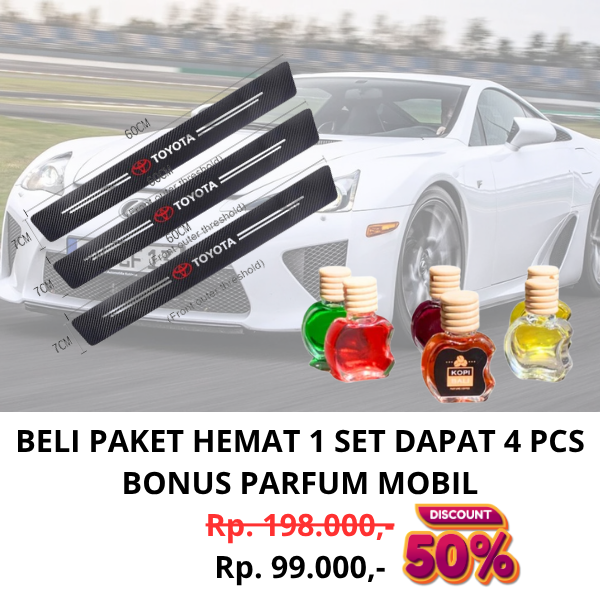 Carbon Stiker (Pelindung pijak pintu mobil) logo