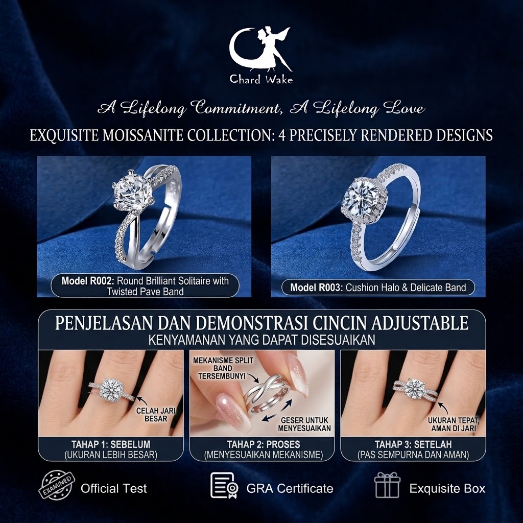 Size adjustable cincin Chard Wake