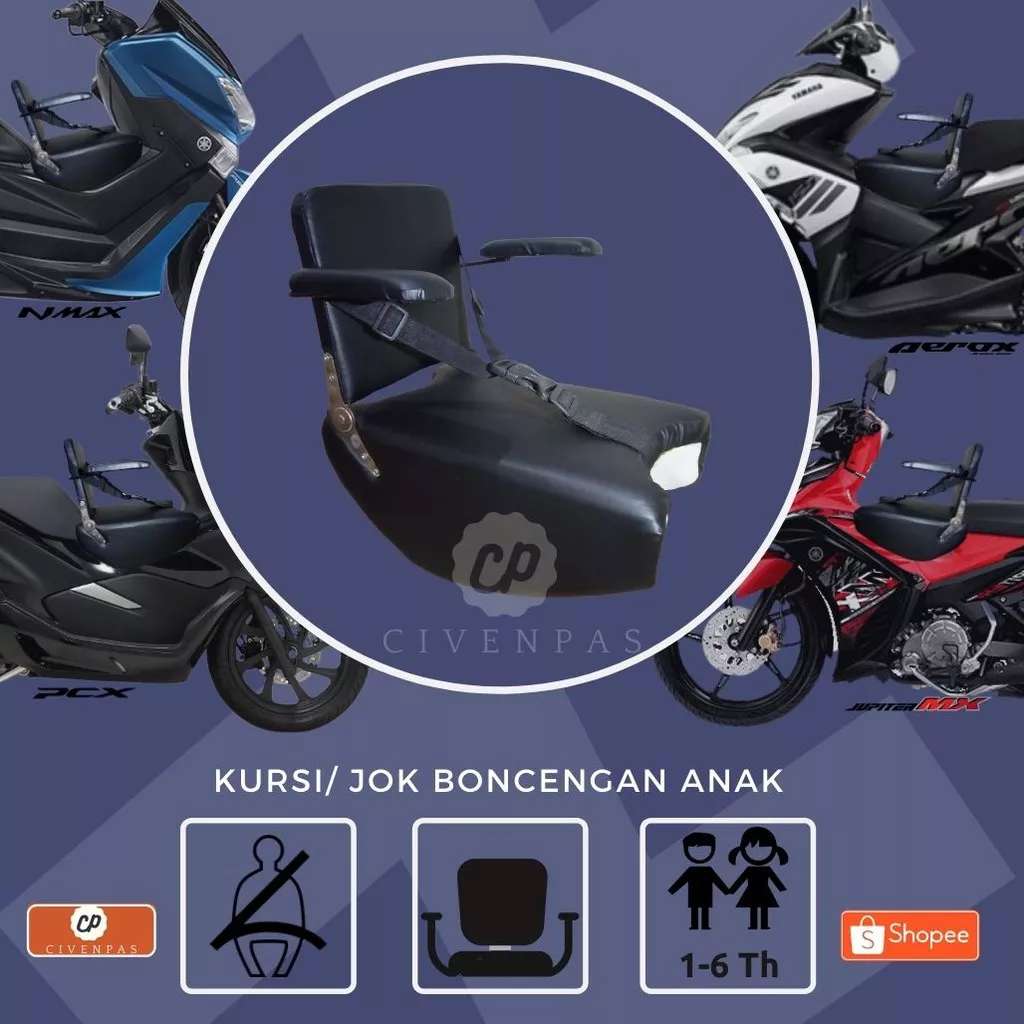 Kursi Boncengan Motor Anak ⚡ logo